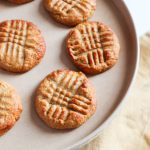 Peanut Butter Cookies on a grey plate