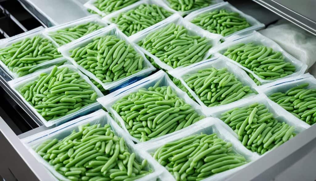 frozen green beans storage